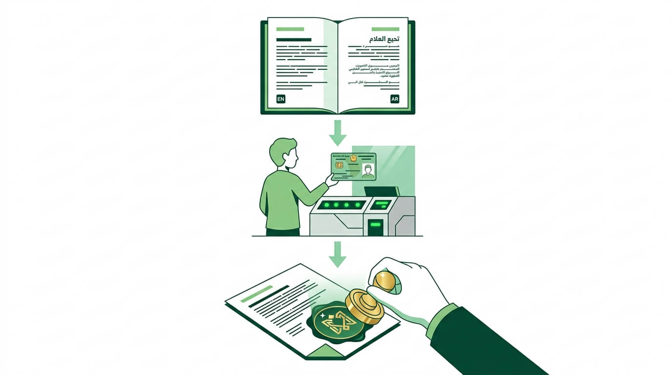 ADJD notarization process steps in Abu Dhabi — document preparation, translation, ADJD notary appointment, official seal