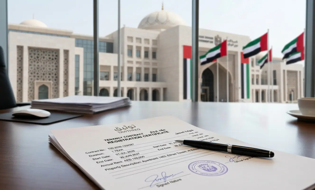 Tenancy contract Tawtheeq document required for trade license renewal in Abu Dhabi
