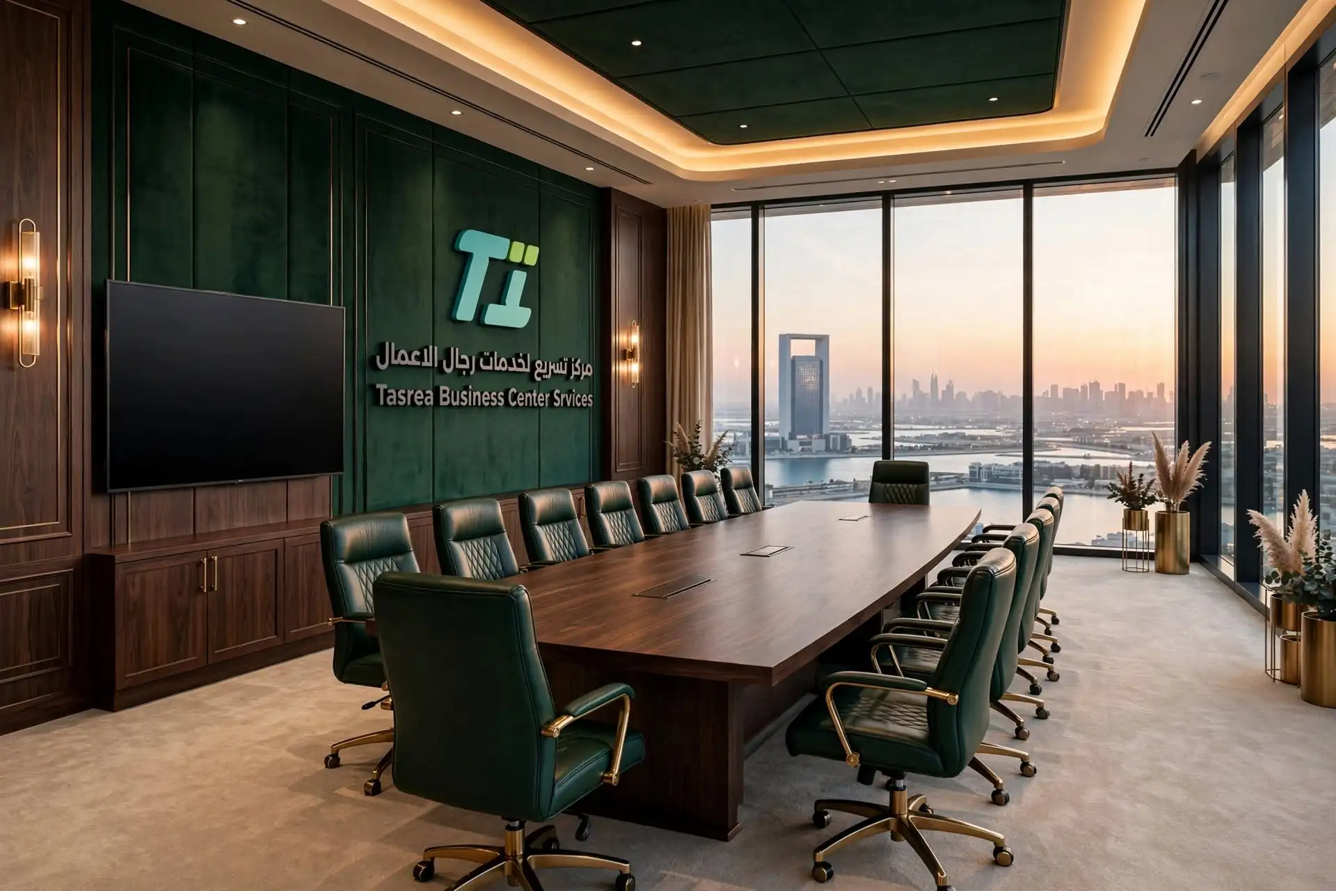 Training room for rent in Mussafah, Abu Dhabi — 49-person capacity with projector at Tasreea Business Center, M4 Block 10