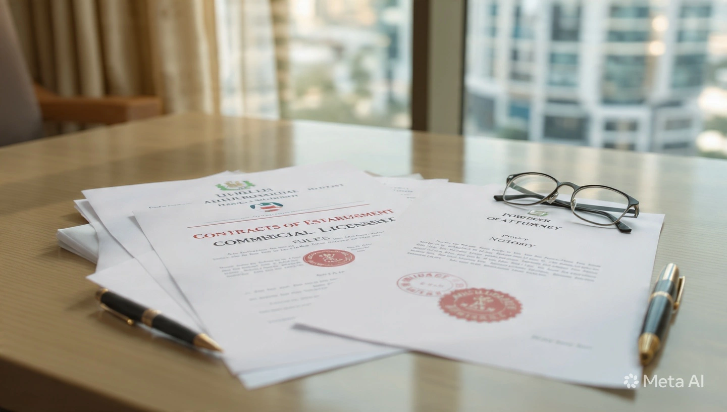 Notary public document attestation services in Abu Dhabi — prepared contracts, agreements and legal documents