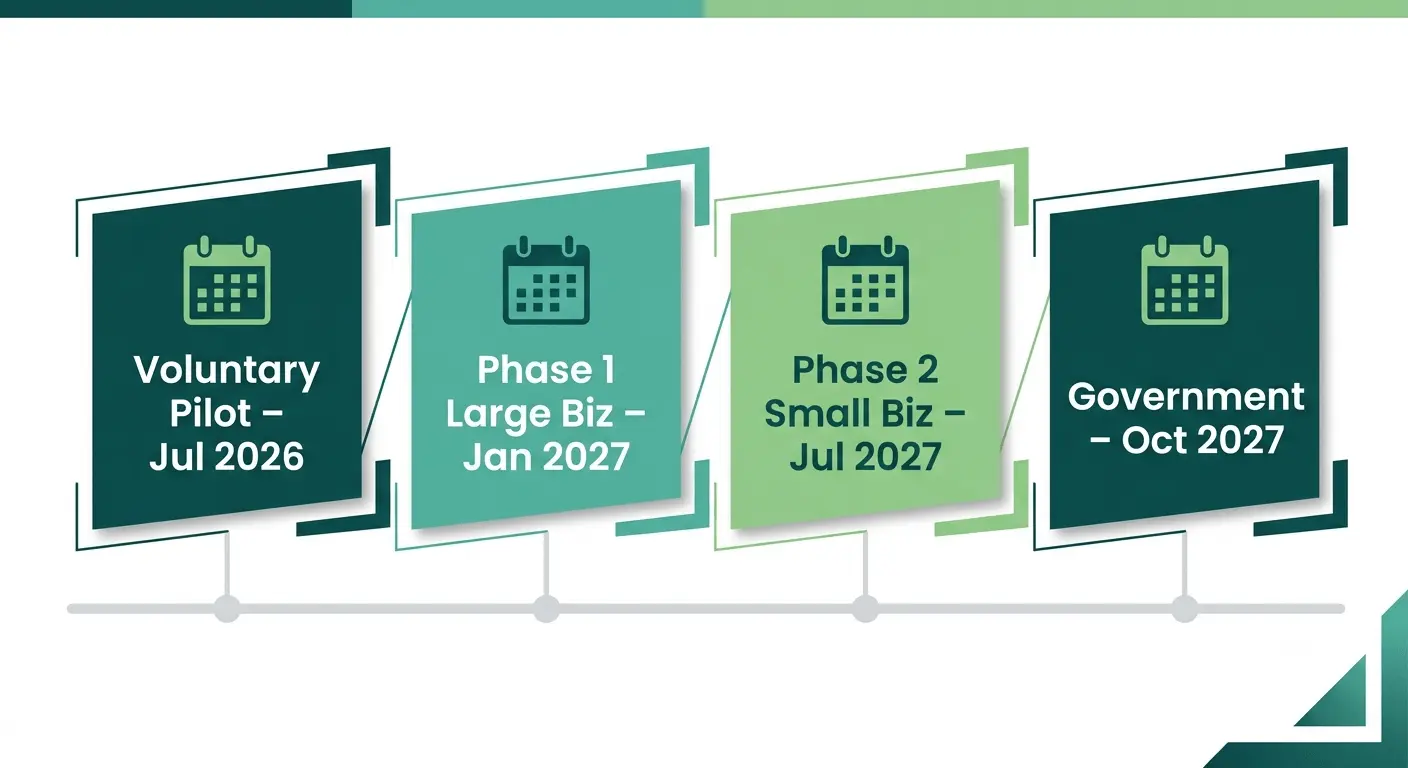 UAE e-invoicing phase 1, phase 2 and government entity deadlines 2026-2027